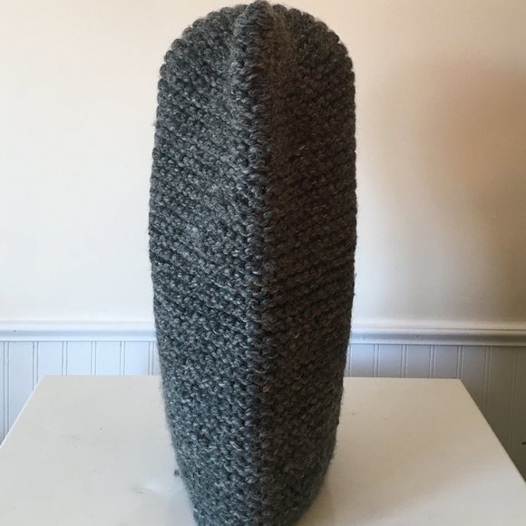 Hand-knitted, Chunky Knit, Grey Hoodie main image 4